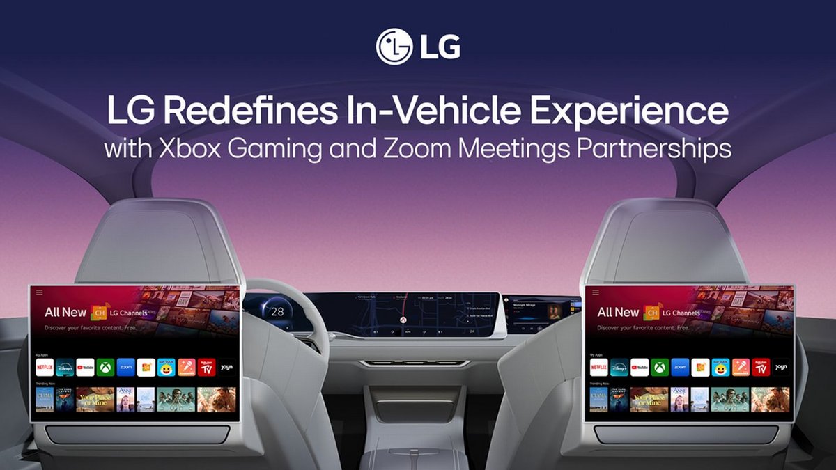 L'application Xbox arrive (aussi) dans les voitures animées par ACP. ©LG
