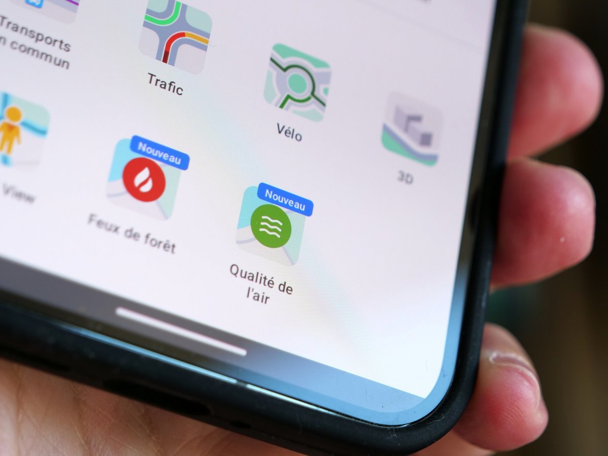 Le calque permettant de connaître la qualité de l'air est relativement récent chez Google et sur mobile © Alexandre Boero / Clubic