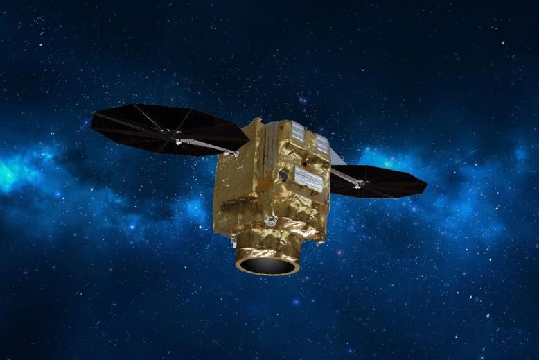 Vue d'artiste d'un satellite Pléiades NEO. Compact... Crédits : Airbus DS