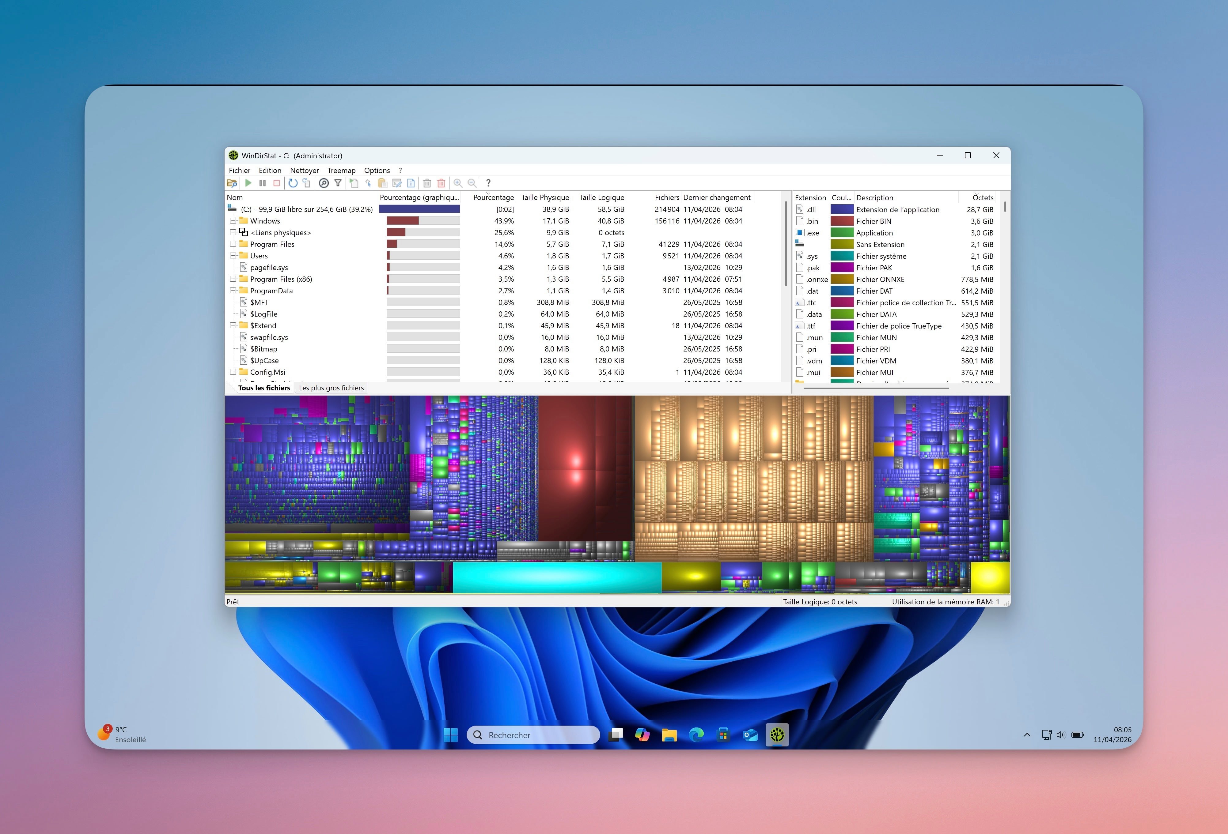 WinDirStat © Naïm Bada pour Clubic