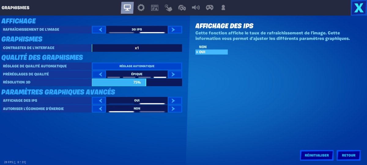 Reglages Fortnite OnePlus 8T