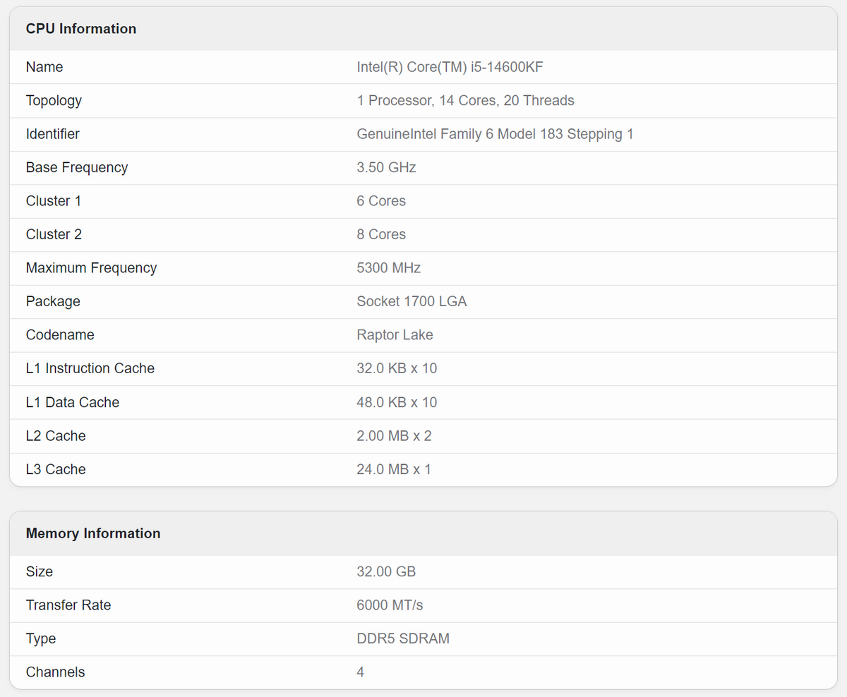 Intel Core i5-14600K