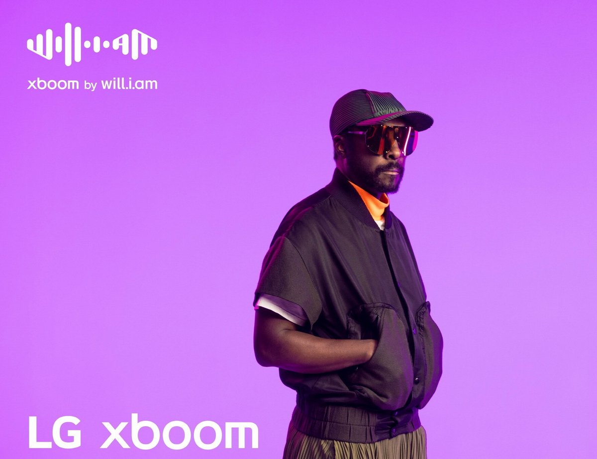 Chanteur, compositeur et membre des Black Eyed Peas, will.i.am a collaboré à la conception des nouvelles enceintes portables de la marque. ©LG