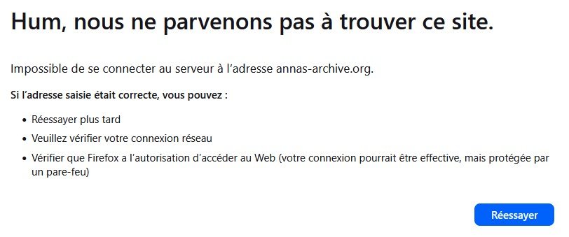 Même pas d'erreur 404, il est impossible de se connecter au serveur. ©Clubic
