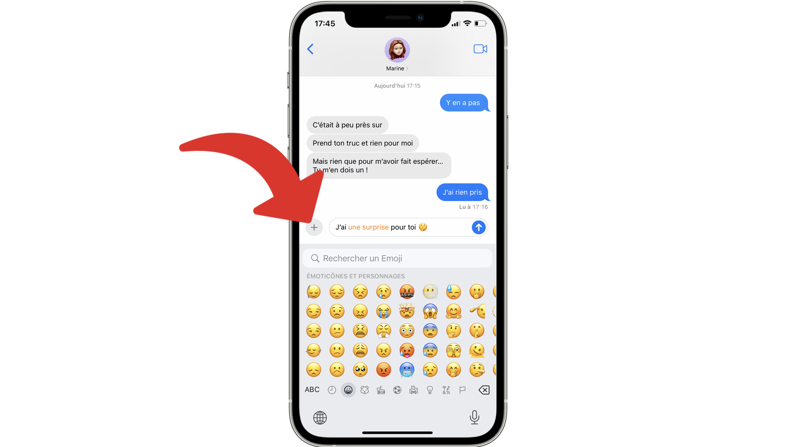 Accéder à plus d'options pour le message © Clubic