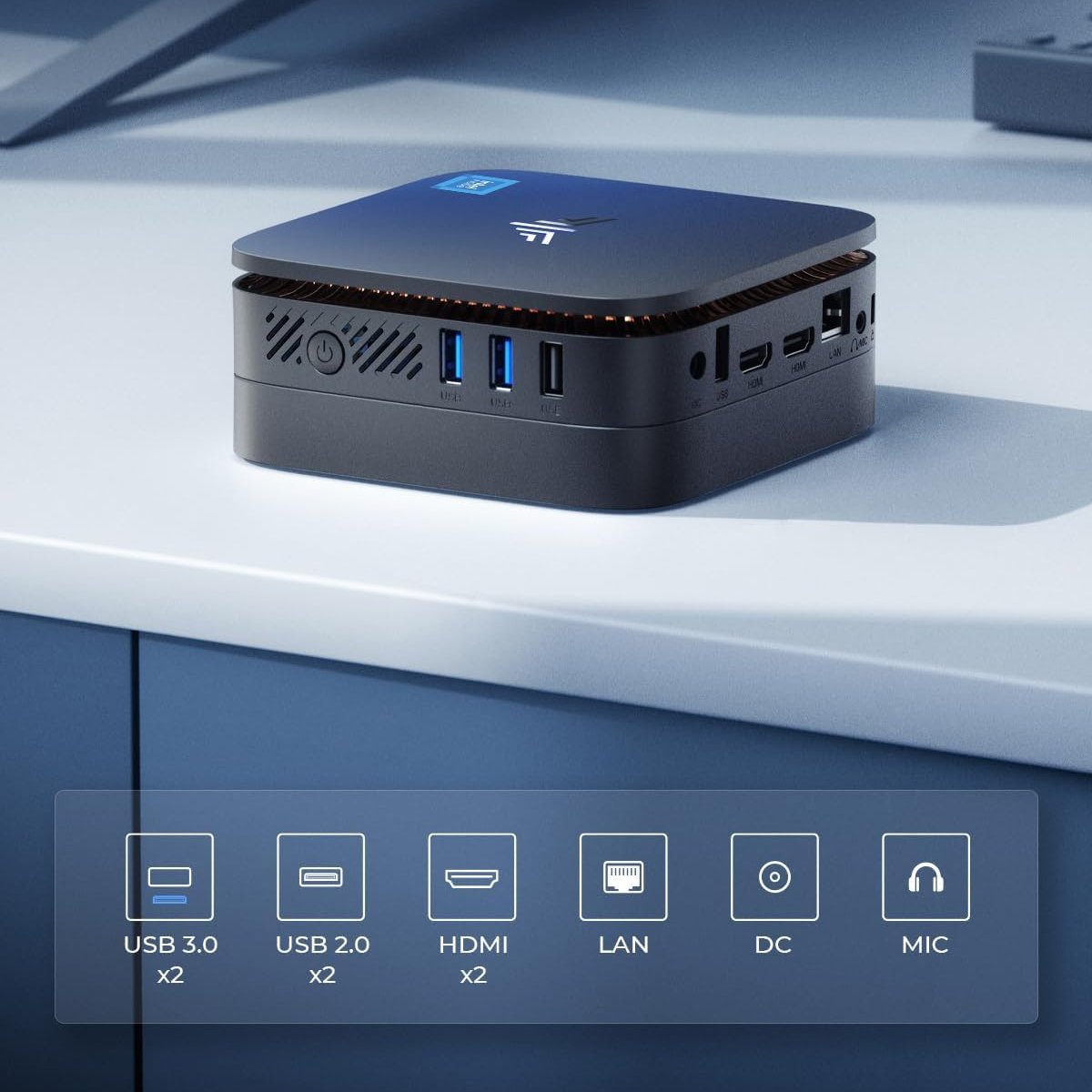 La connectique de l'AK1PLUS N95 est correcte, malgré l'absence d'USB-C. ©NiPoGi