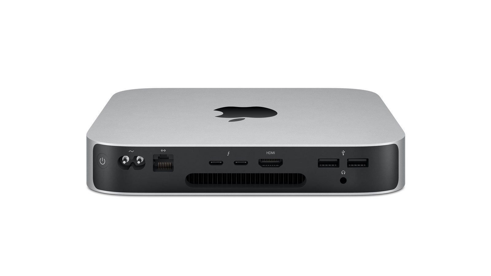 Pour l'instant, le Mac mini M1 dispose d'une connectivité limitée, d'autant plus que la proximité entre les ports Thunderbolt/USB-C et HDMI gêne parfois le branchement de certains périphériques. © Apple