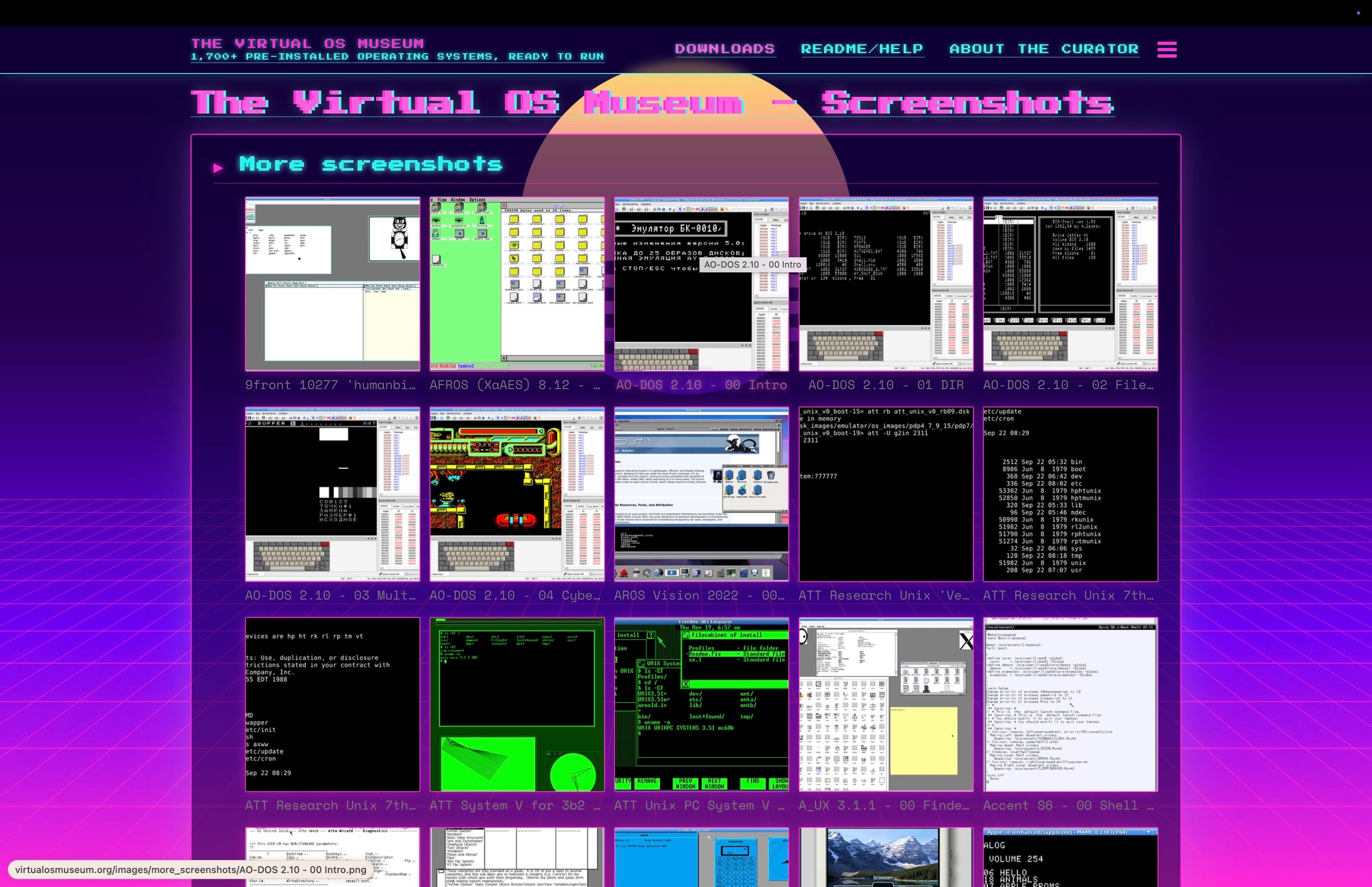 Virtual OS Museum © The Virtual OS Museum