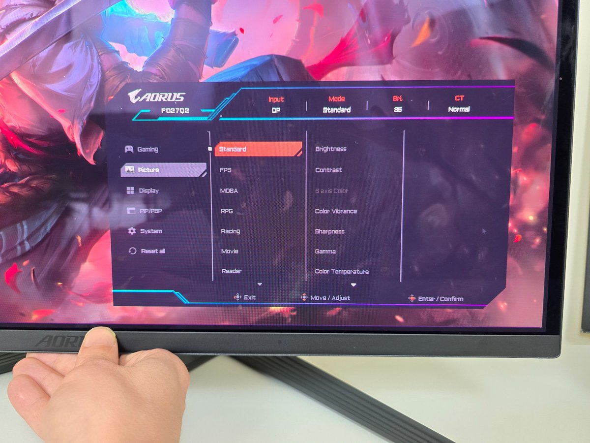 Test Gigabyte AORUS FO27Q2