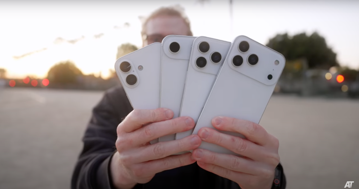Les 4 iPhone de la gamme iPhone 17 présentés à la caméra © Capture écran Clubic - AppleTrack