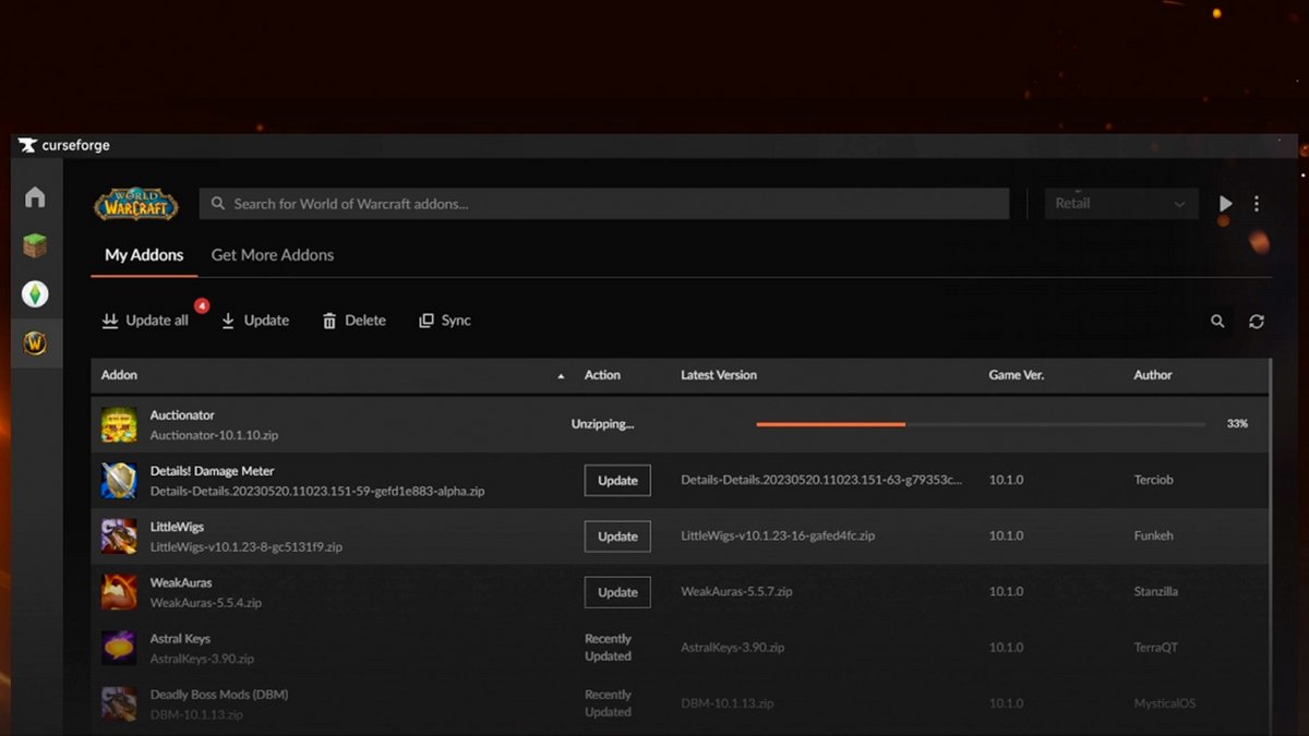 CurseForge simplifie le téléchargement et l’installation de mods : un clic suffit pour ajouter un mod compatible sans risque d’erreur, d’incompatibilité ou de manipulation manuelle des fichiers - © Curseforge