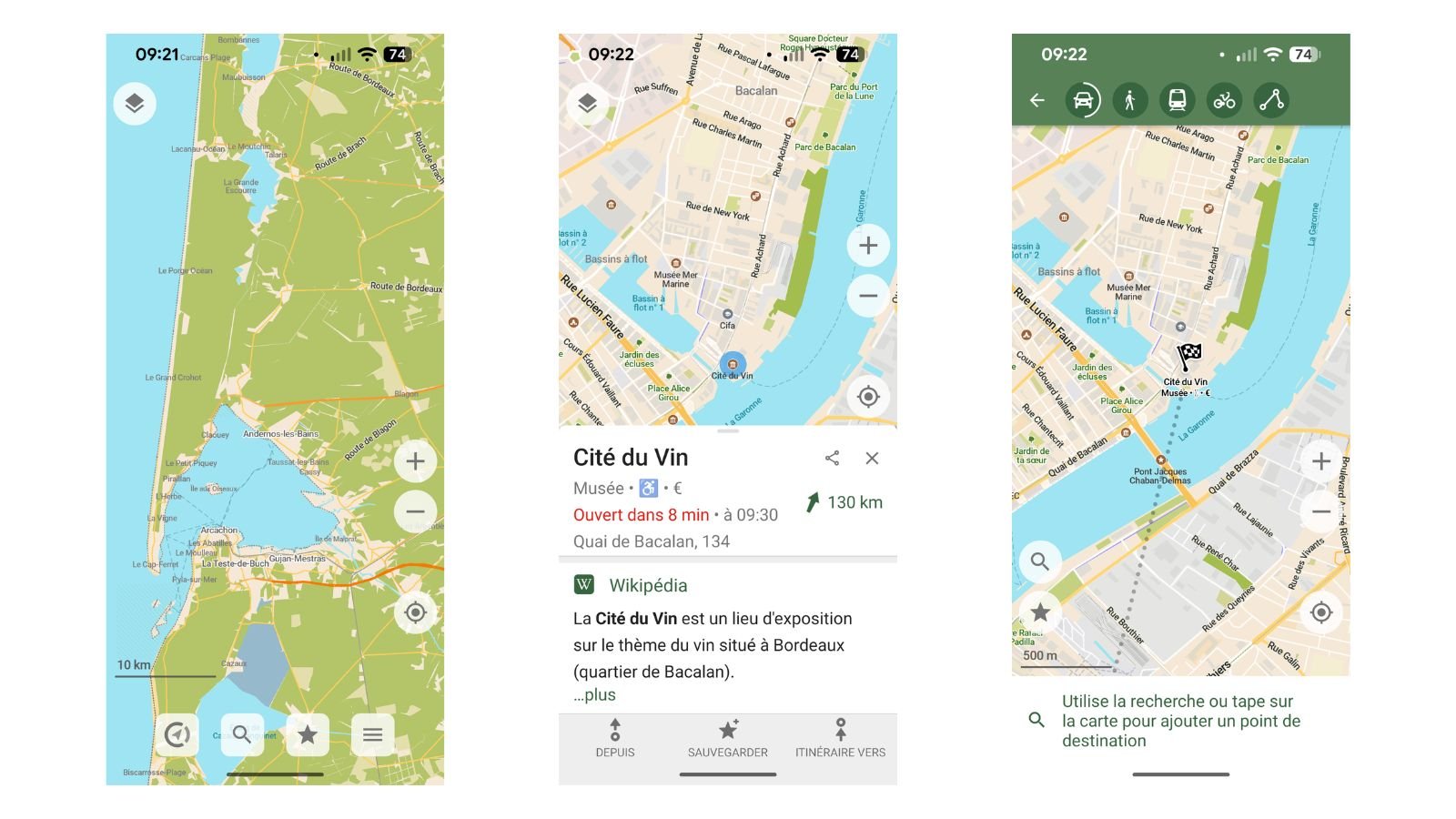 CoMaps, une alternative libre à Google Maps. ©CoMaps