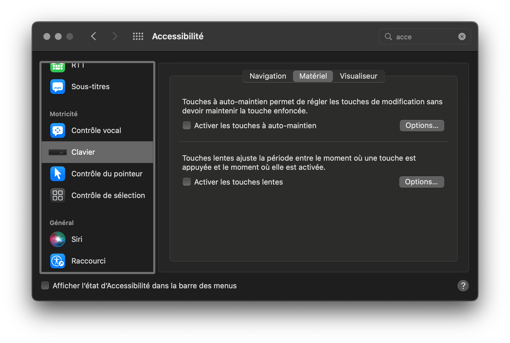 tuto macos clavier