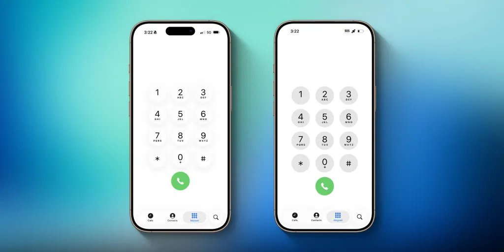 A gauche, iOS 26.1, à droite, iOS 26 ©9to5Mac