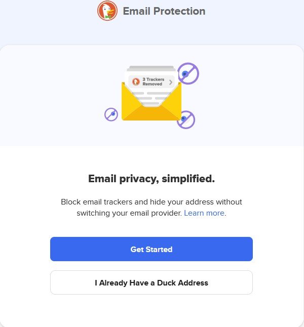 Duckduckgo protection email