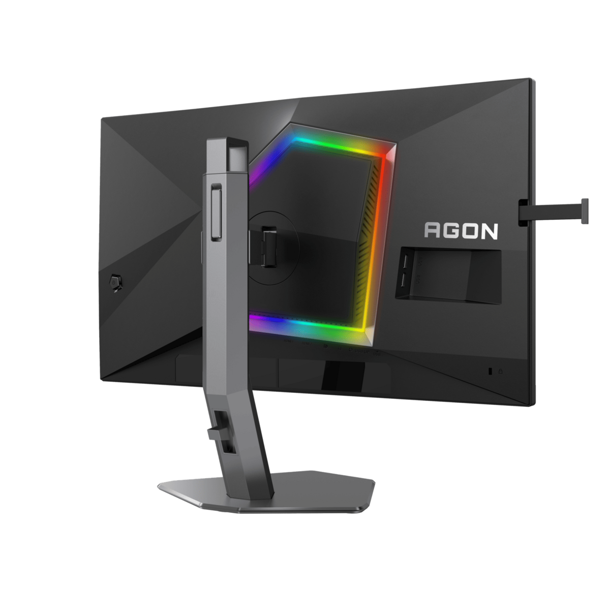 Le Agon Pro AG246FK6 comme le CS24A proposent un support pour casque sur le côté - ©AOC