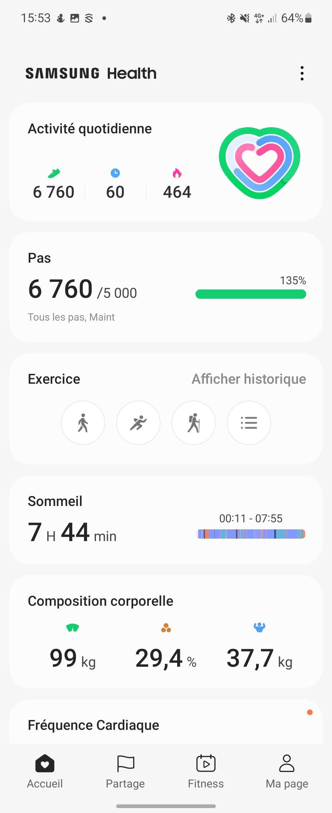 Samsung Health - Menu 1