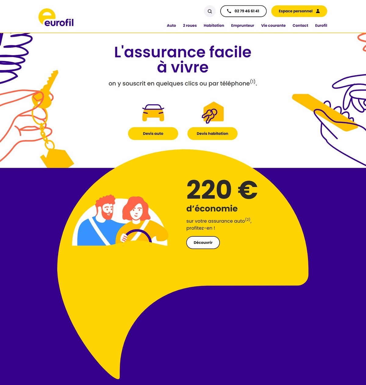 L'assurance auto d'Eurofil + by Aviva : des contrats attractifs 100  % en ligne