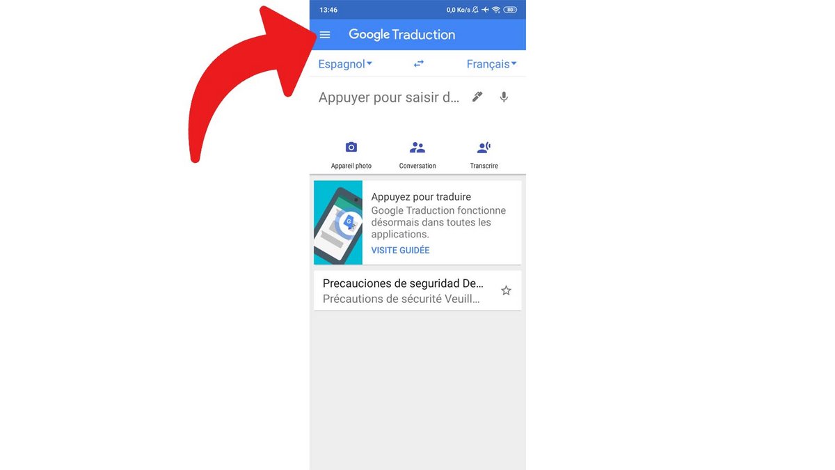 Google Traduction supprimer historique