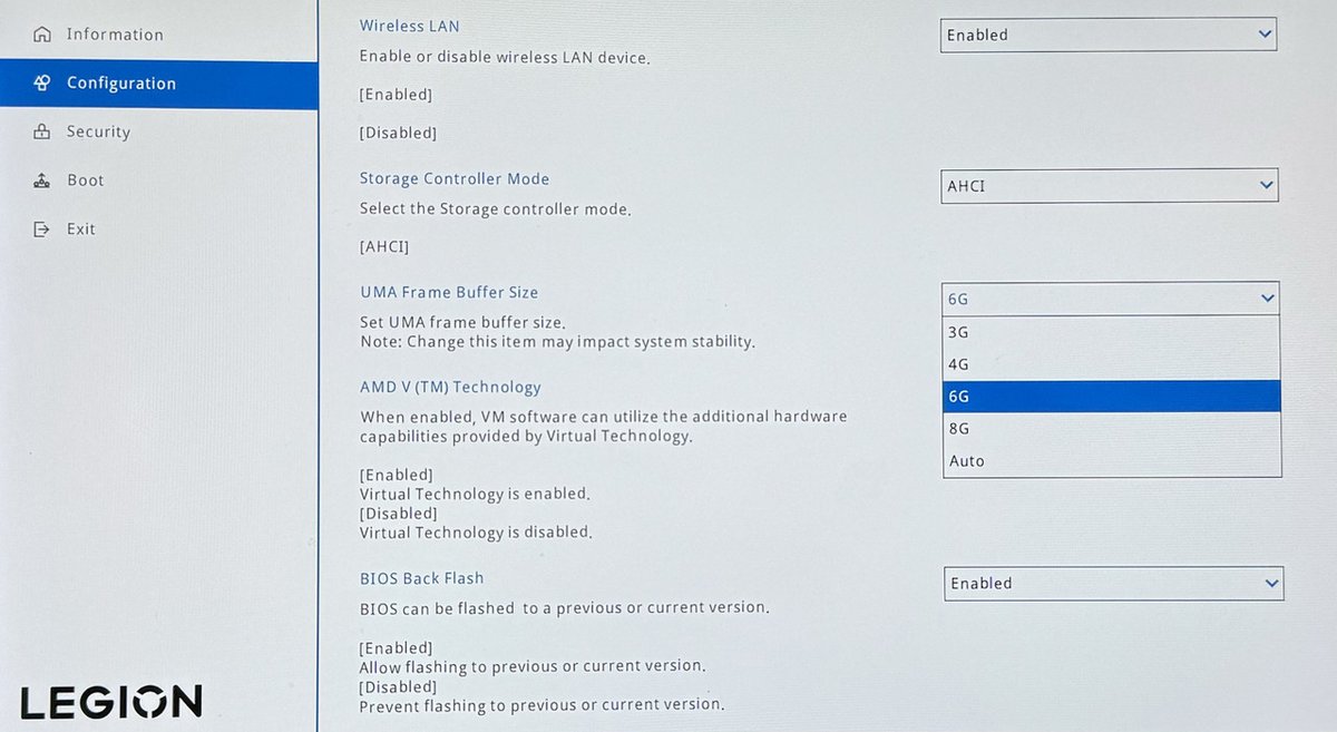 L'accès au BIOS pour ajuster l'UMA Buffer © Nerces pour Clubic