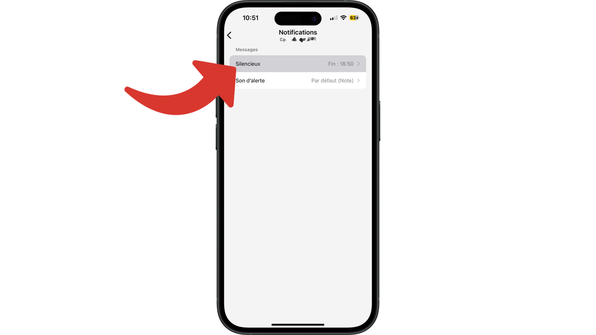 Ouvrir les réglages du mode silencieux de la discussion © Clubic