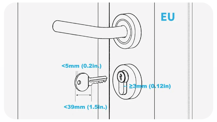 Vérifiez que les dimensions de votre serrure soient bien compatibles ©Aqara