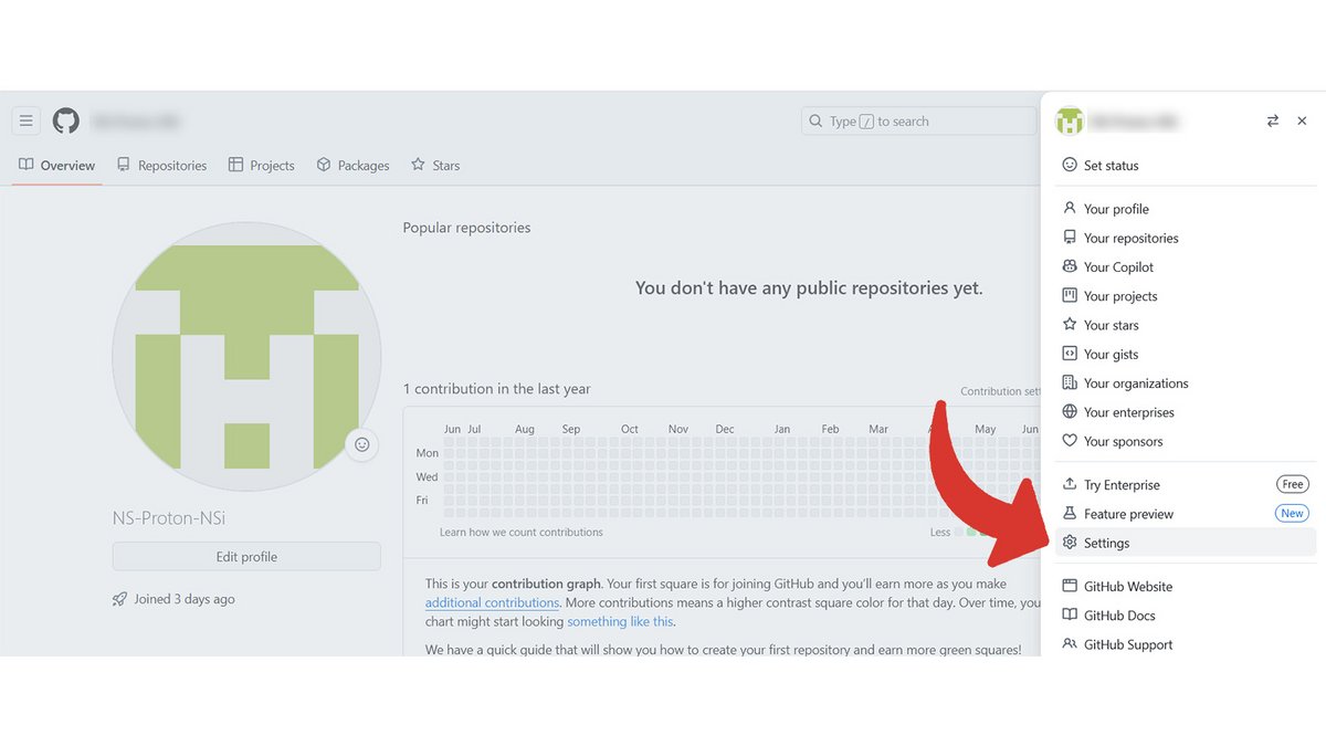 GitHub Settings © Pascale Duc pour Clubic