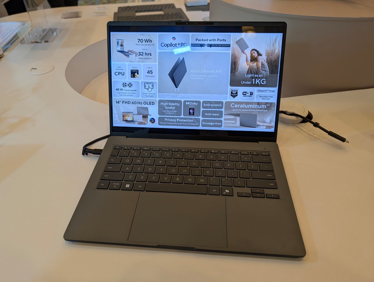 Le Zenbook 14 embarque une puce Arm © Colin Golberg pour Clubic