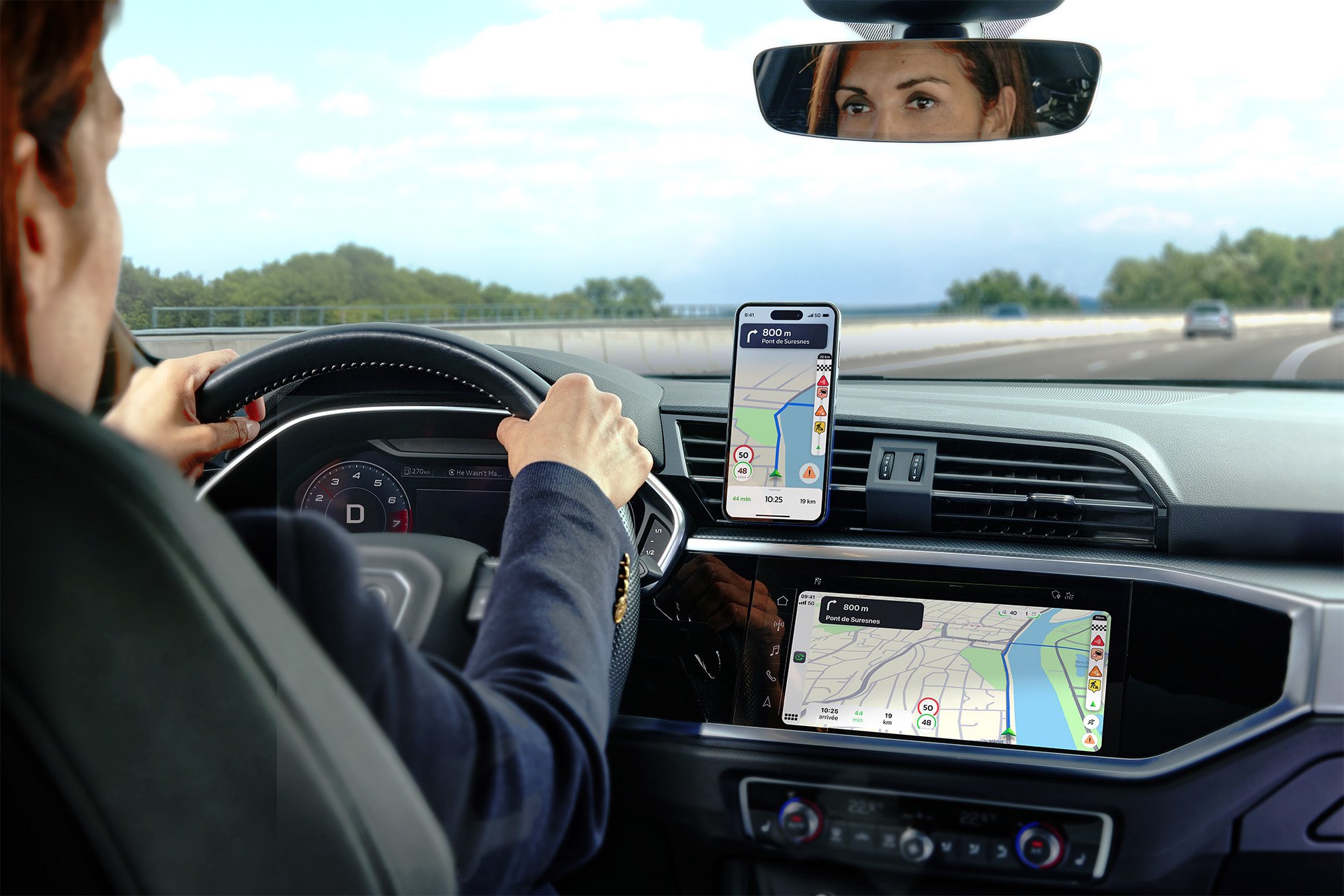 Le mode carte de l'appli Coyote bénéficie maintenant de la fonction Prévision. ©Coyote