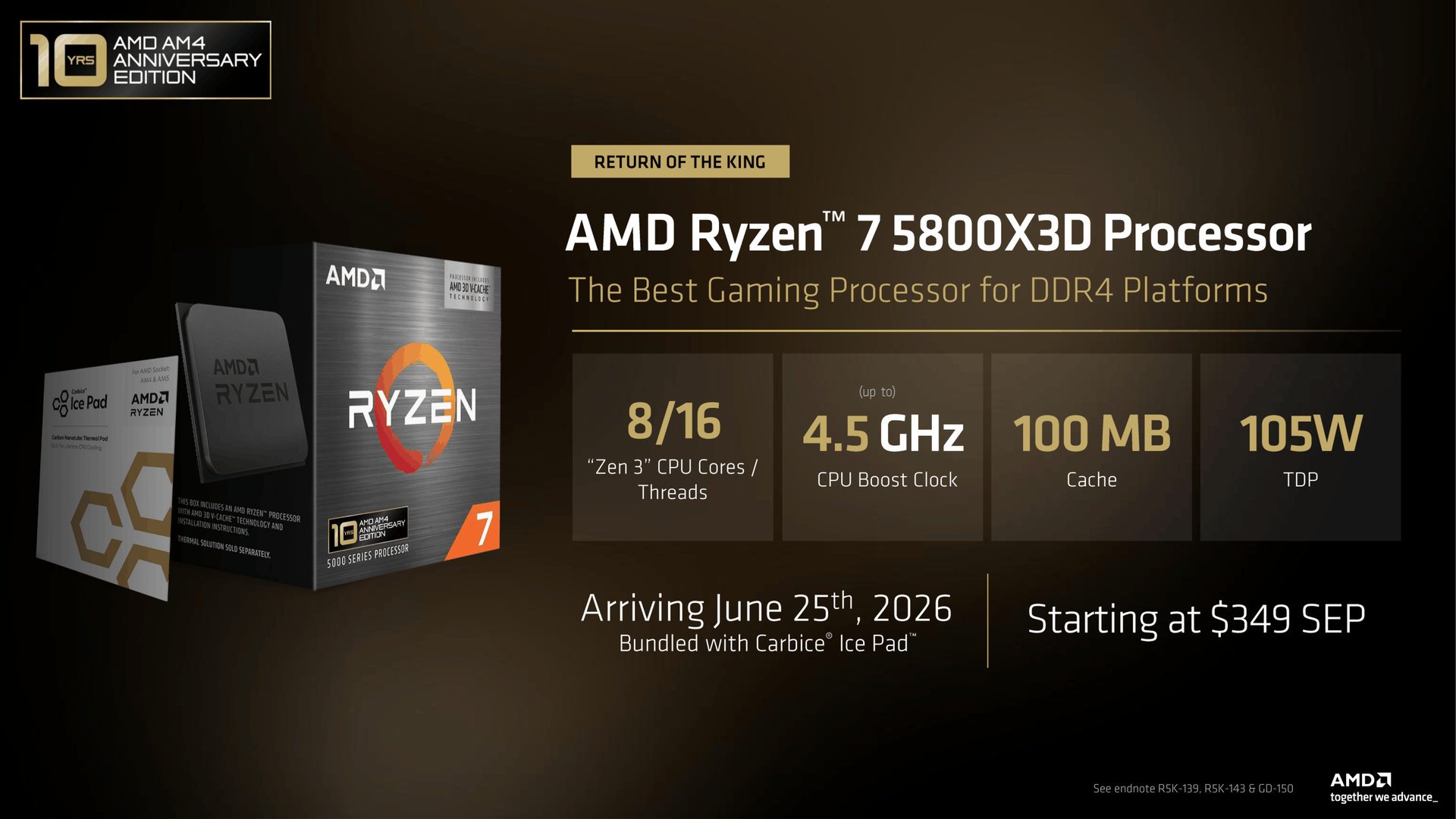 349 dollars pour un processeur âgé de 4 ans ? Ça pique un petit peu. ©AMD