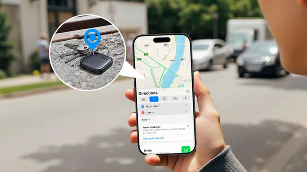 Compacte et endurante, la balise UGREEN sonne pour retrouver vos objets et fonctionne jusqu’à 2 ans sans recharge. ©UGREEN