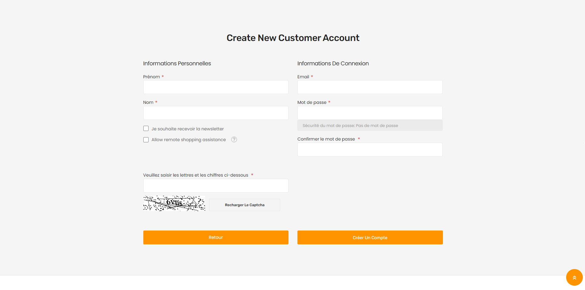 Créez votre compte et recevez votre clef par mail.
