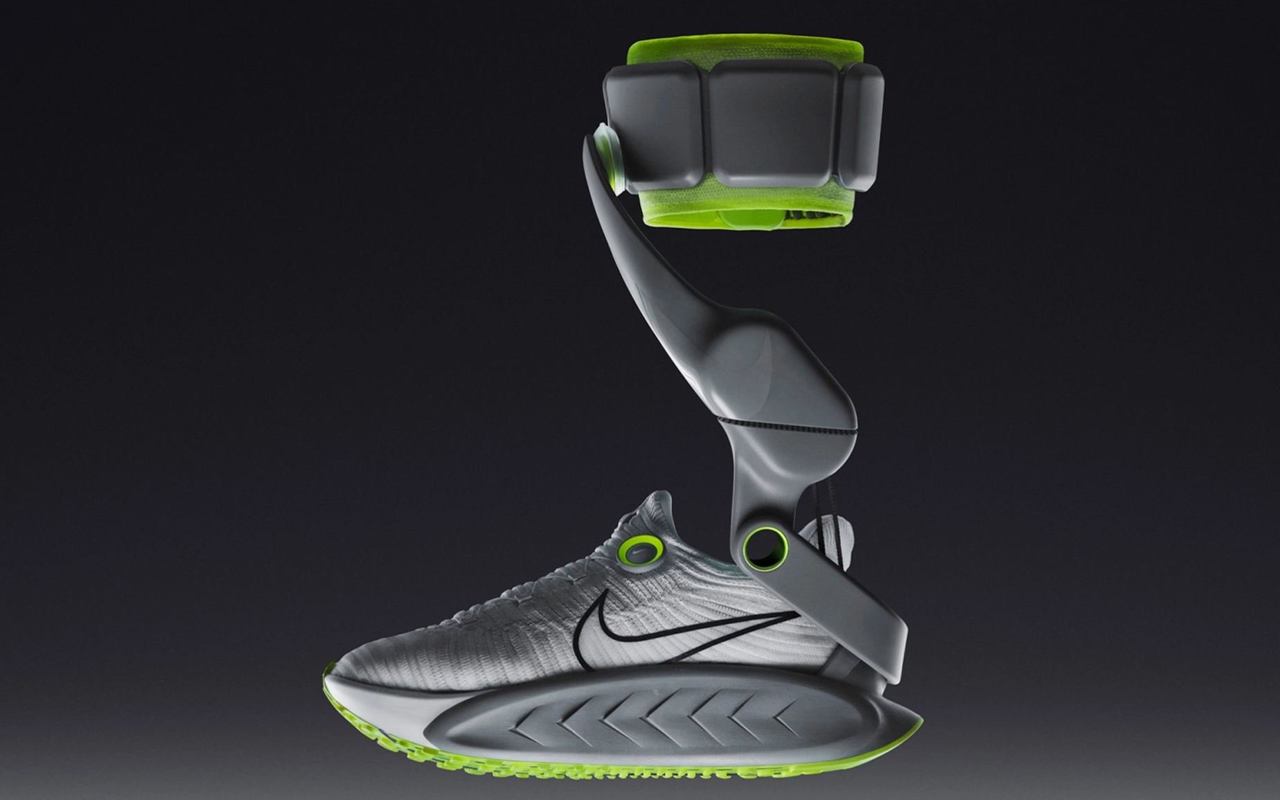 Un système de chaussures motorisées chez le fabricant à la virgule. ©Nike