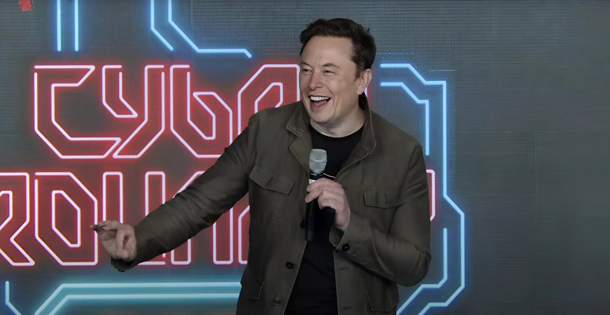 Elon Musk, lors d'une présentation © Tesla / YouTube