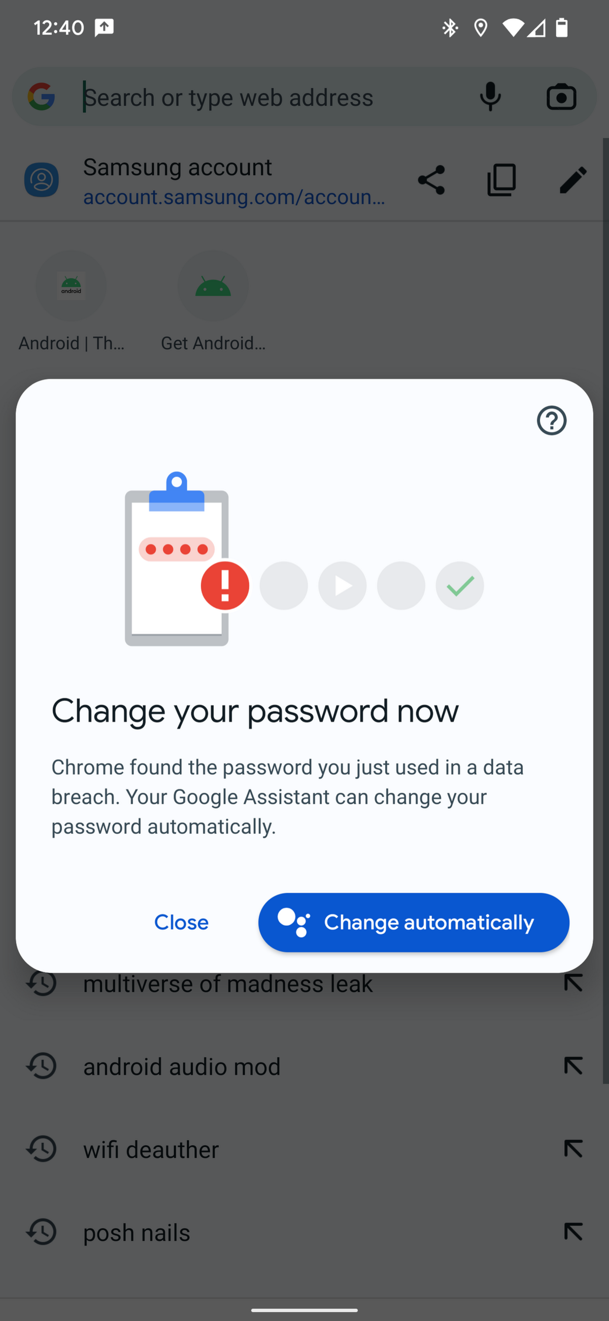 Google Assistant mot de passe