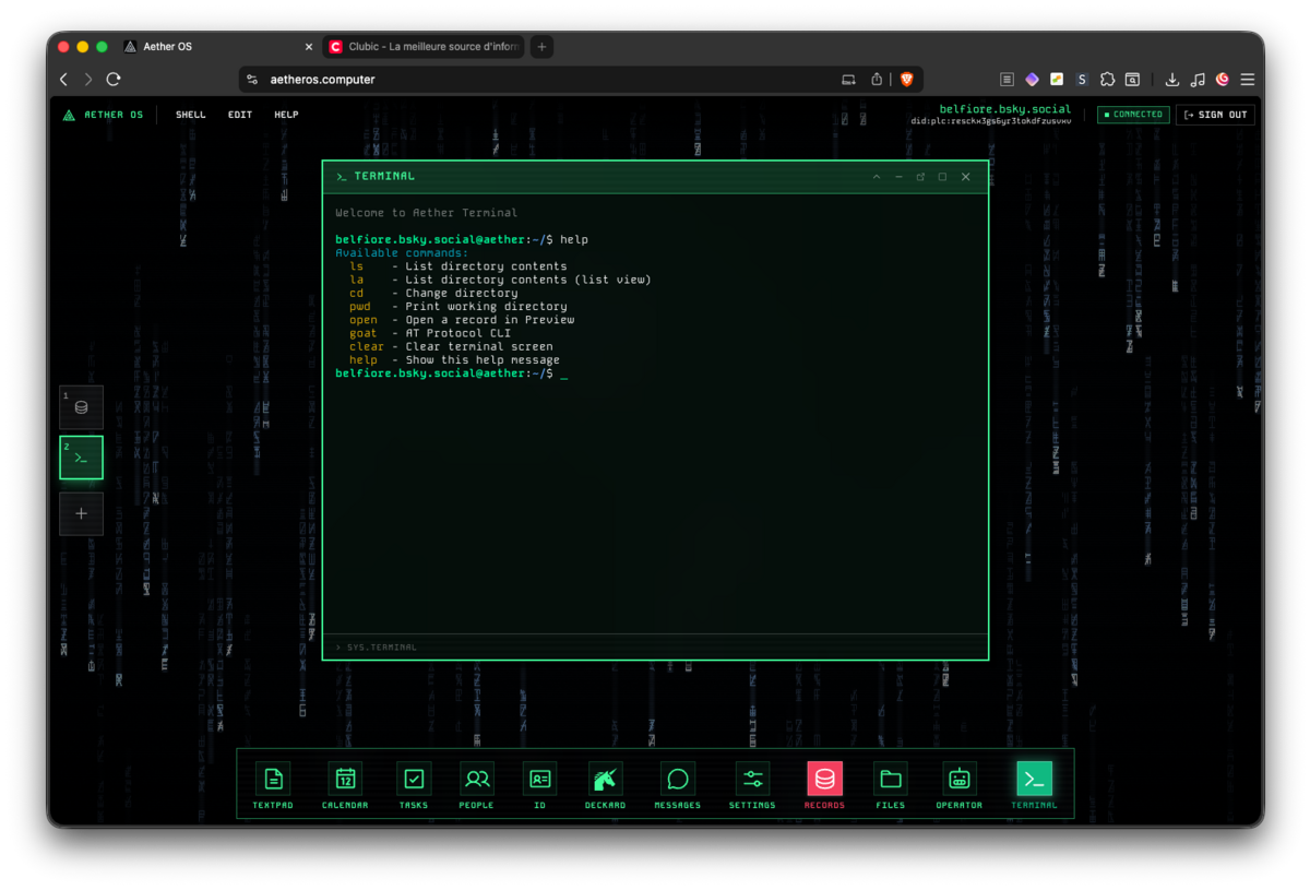 Aether OS transforme votre compte Bluesky en vrai système avec 42 ...
