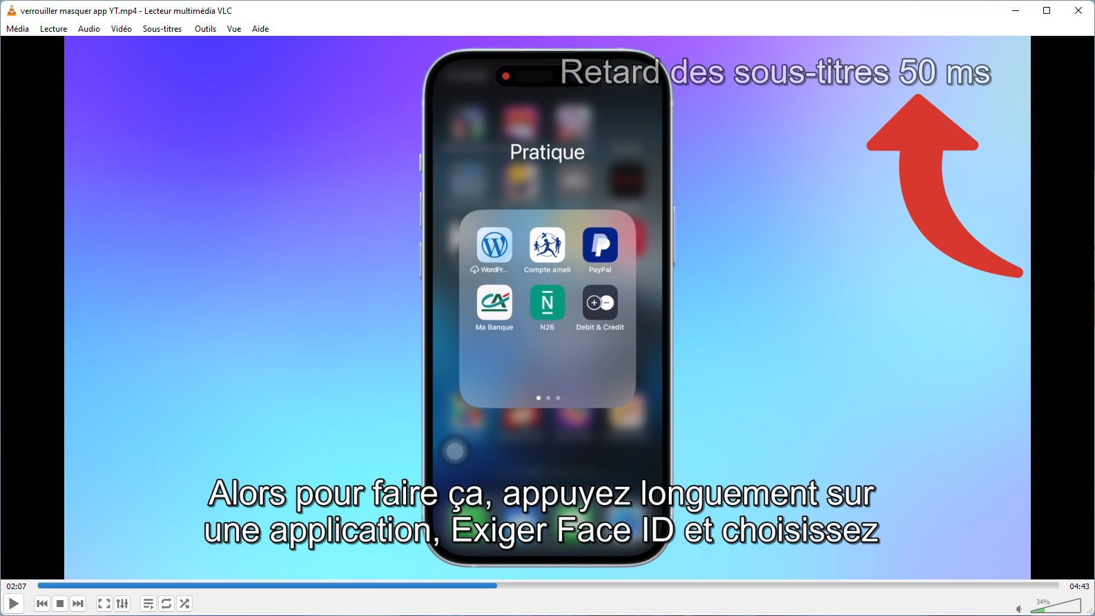 Appuyer sur la touche H pour décaler les sous-titres en les avançant de 50 ms © Clubic