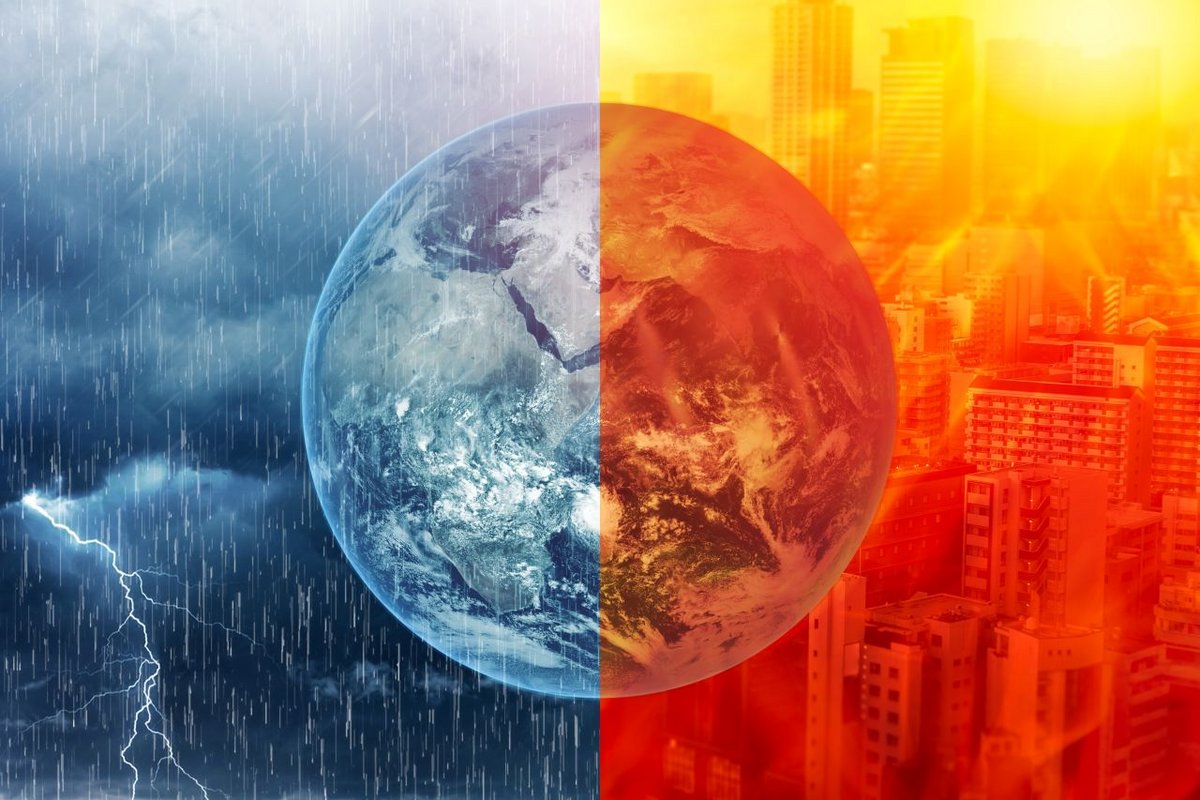Illustration du phénomène climatique El Niño / La Niña, entre chaleur extrême et tempêtes de pluies - ©Quality Stock Arts / Shutterstock