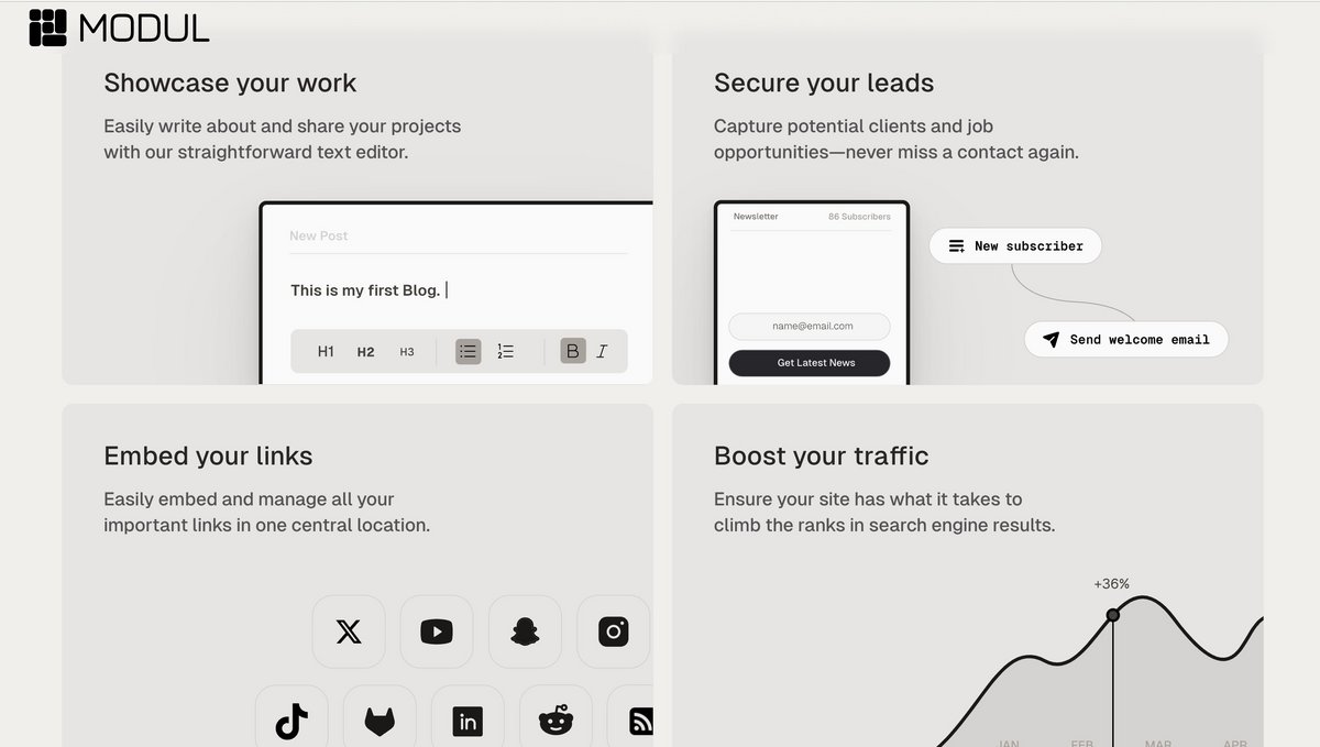 De nombreuses options pour augmenter son traffic © Modul