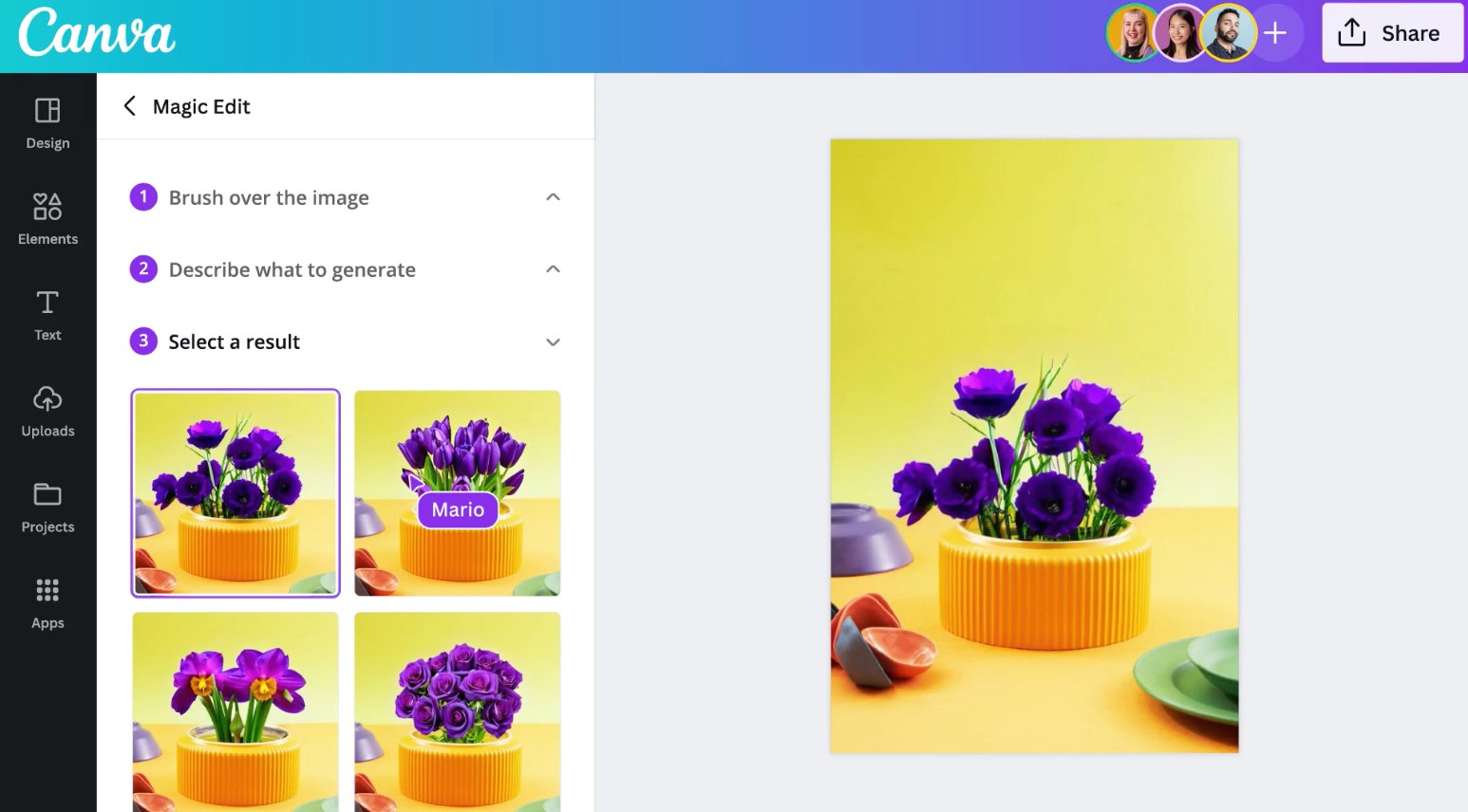 La fonctionnalité Magic Edit © Canva