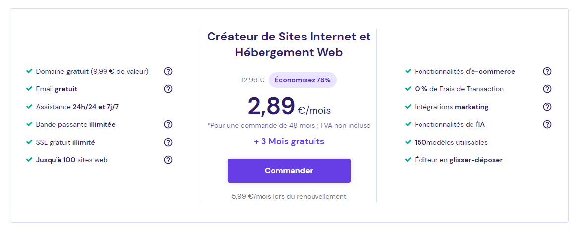 @Hostinger - un créateur de sites internet à prix réduit