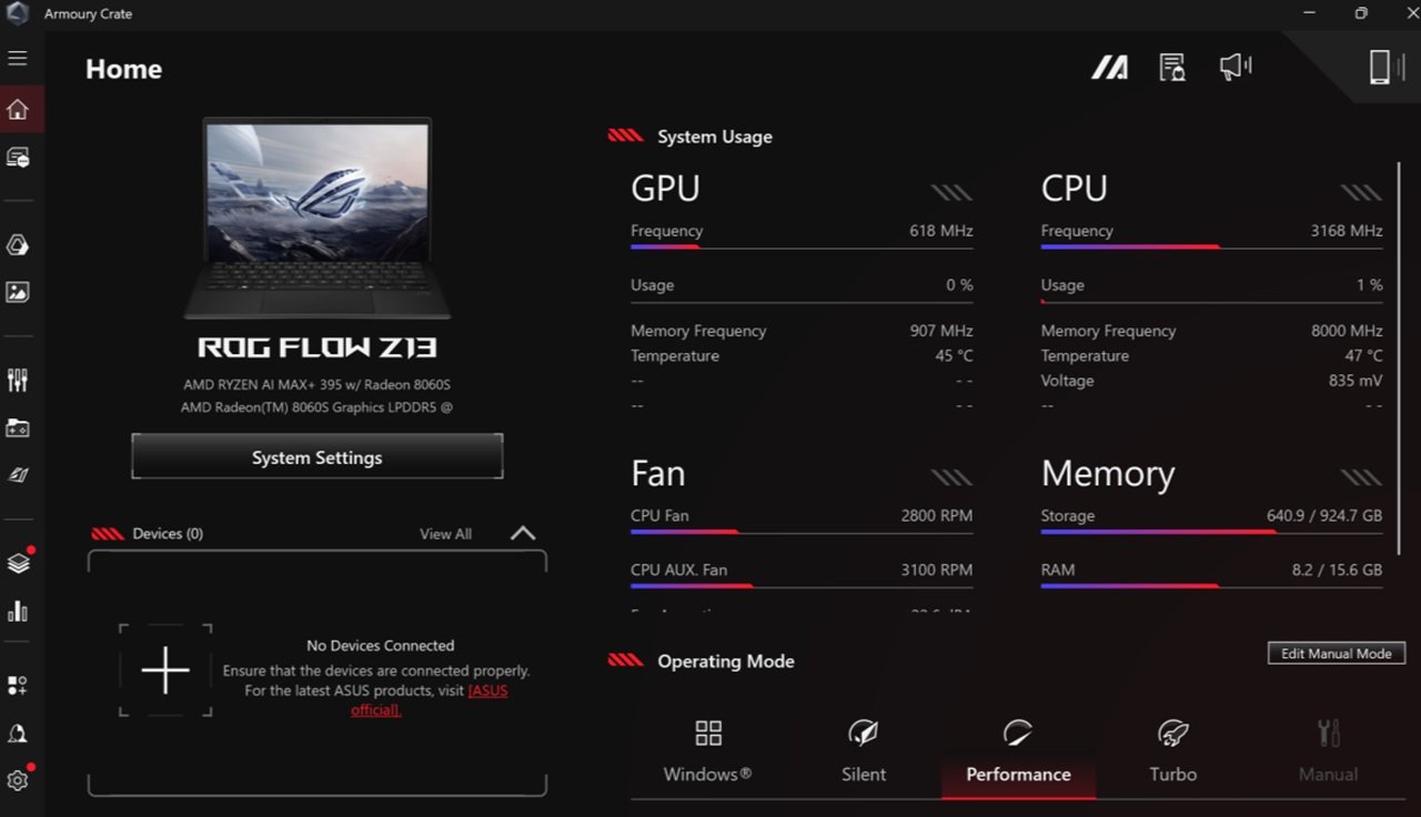 CoffeeLoader imite parfaitement l'interface d'Armoury Crate pour ASUS - ©Mark Hachman / Foundry