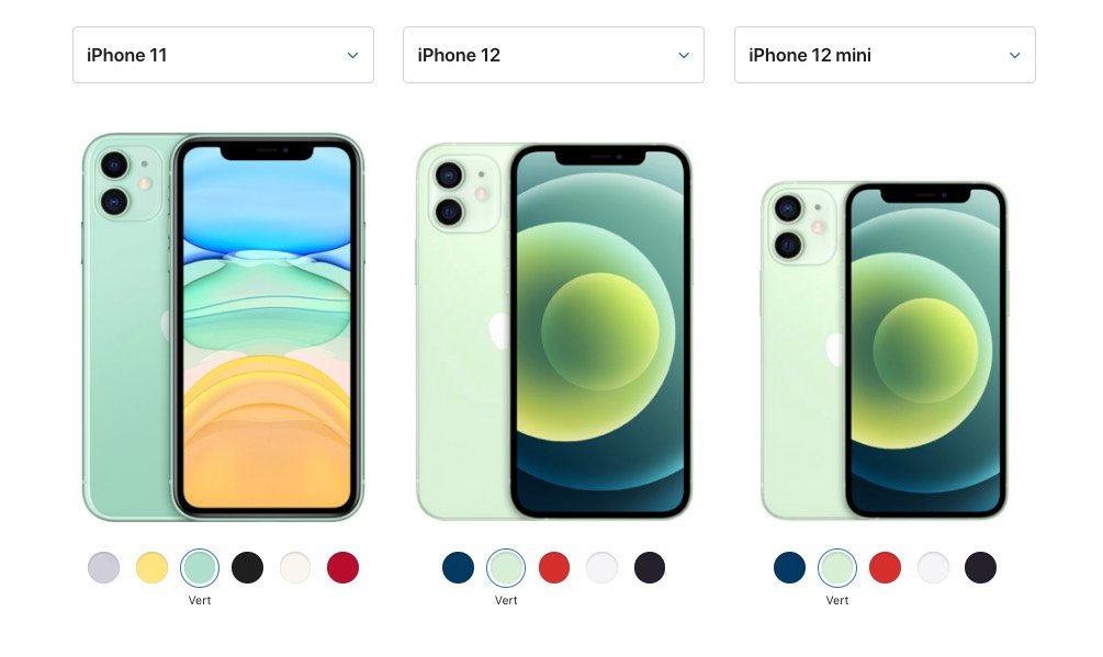 iPhone 11 iPHone 12 comparaison