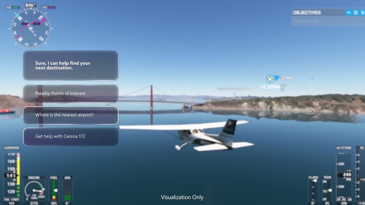 Gaming Copilot dans Flight Simulator. © Microsoft