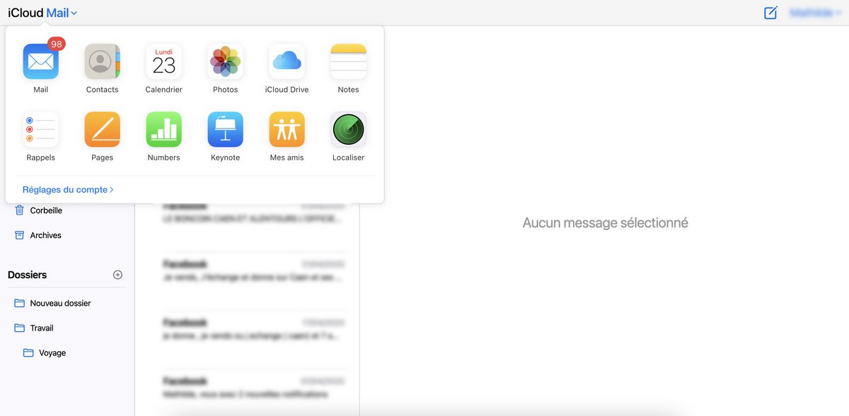 iCloud - Interface utilisateur - @ Clubic