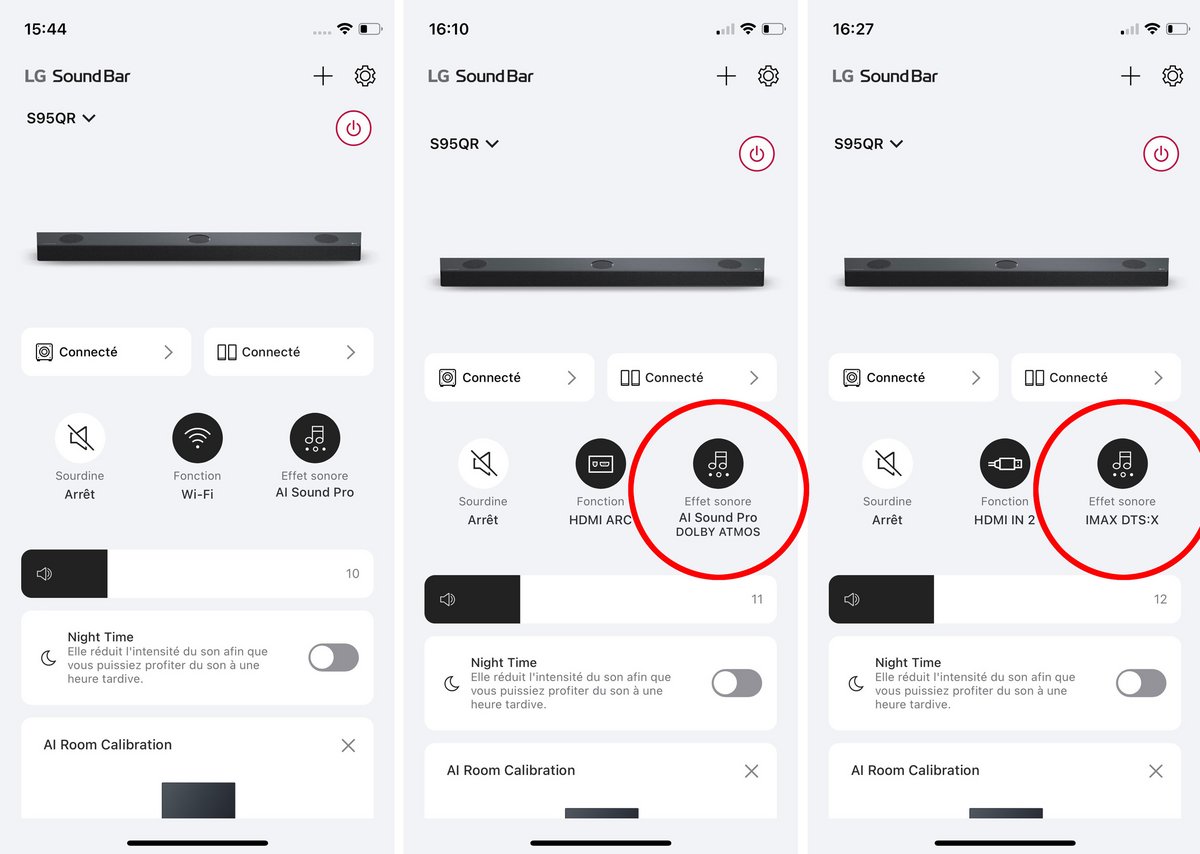 Test LG S95QR app home