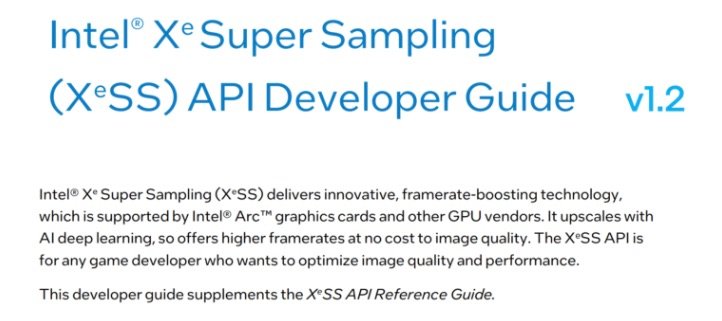 Intel XeSS 1.2