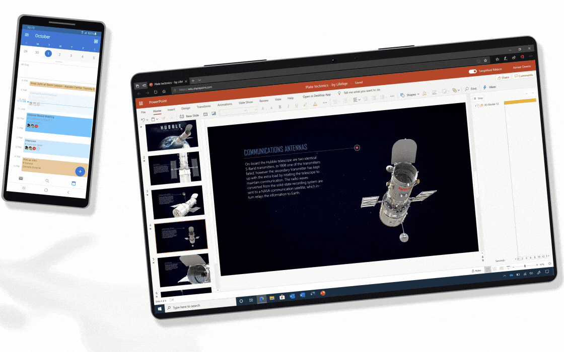 Microsoft 365 permet de travailler sur le web et sur mobile iOS ou Android