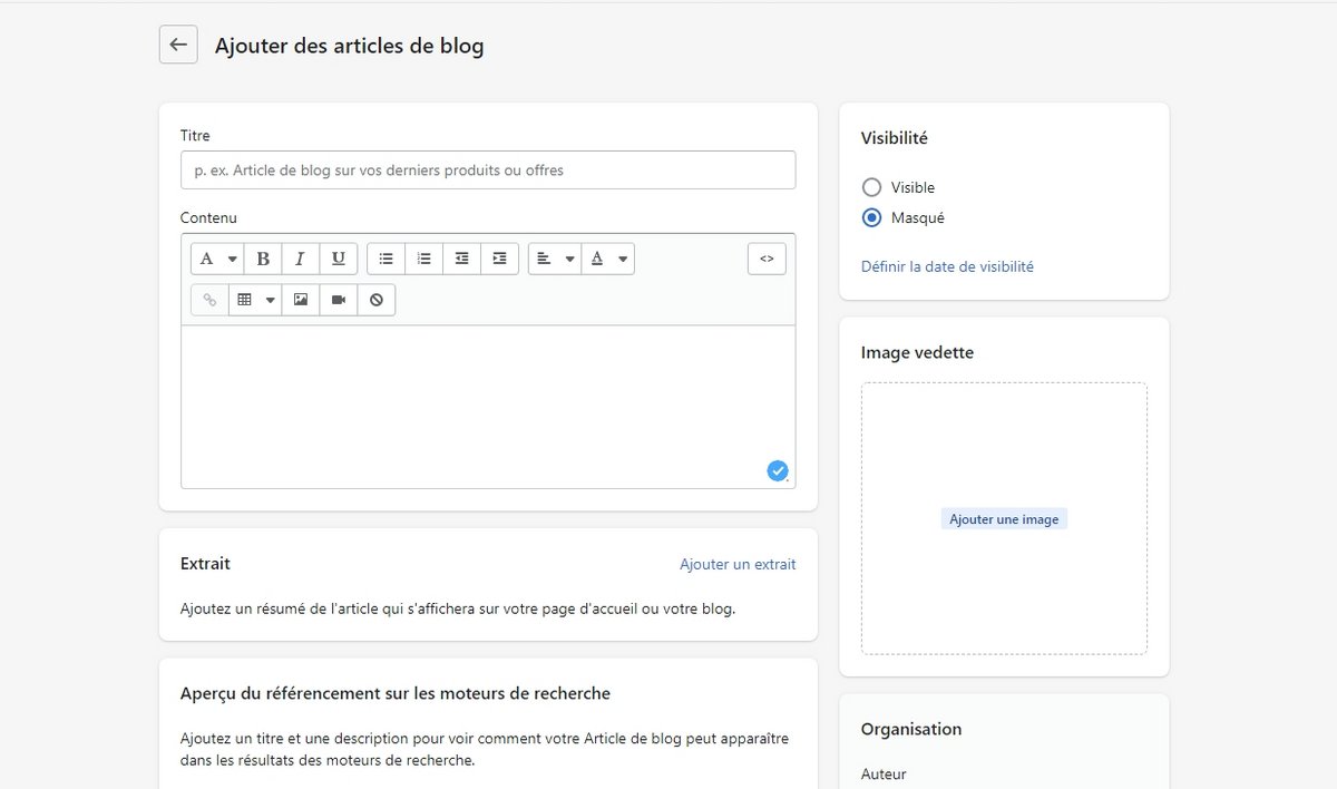 @Shopify : ajout d'articles de blog pour propulser sa boutique en ligne