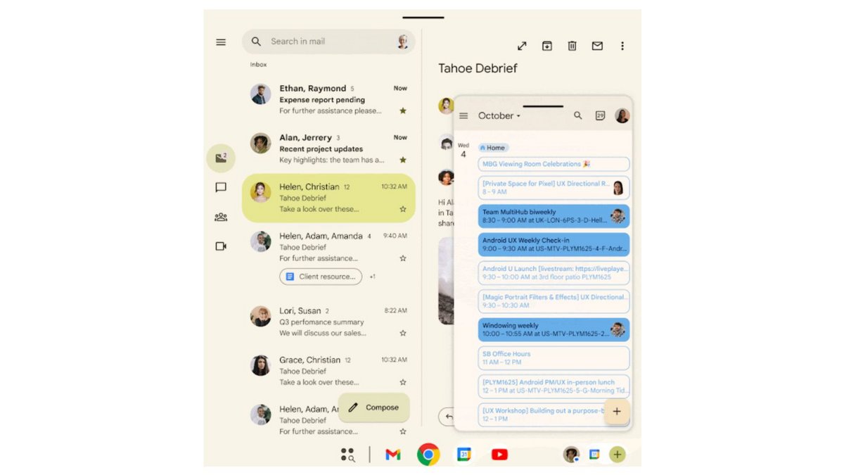 Bubbles, une fonction pour les adepte du multi-tâches. ©Google